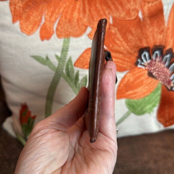 RARE COACH BLEECKER LEATHER MINI SKINNY TATTERSALL CARD CASE KEY WALLET 2007 EUC - Picture 9 of 17